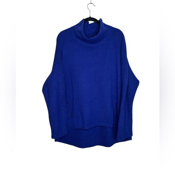 Ulla Popken Sweaters - Ulla Popkin Blue Knit Pullover High Low Sweater Size 20/22